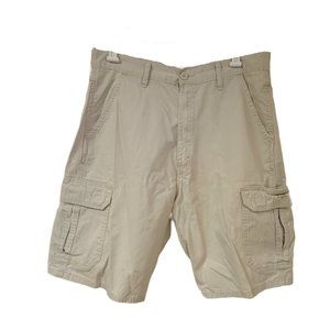 Wrangler Mens 34 Beige Cream Hiking Cargo Shorts 10 in Inseam 60GRWDP